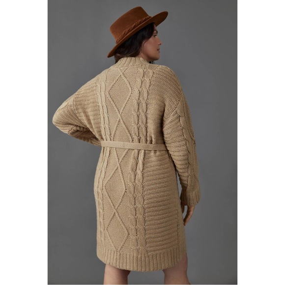 Anthropologie Amadi Leah Cable-Knit Sweater Dress NWT SZ XL - Picture 9 of 16